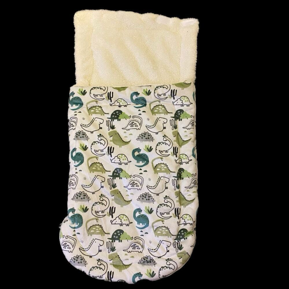 Unbranded Baby Infant 0-6M Soft Sherpa Fleece Nap Sleep Bag Sack Dinosaurs